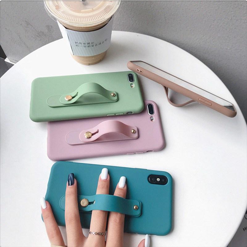 Силиконовый ремешок на запястье, чехол для телефона с держателем для iPhone, Samsung, Xiaomi, Huawei, мягкий чехол из ТПУ