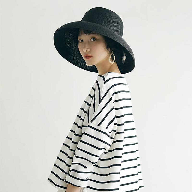 Соломенная шляпа женская летняя с большими полями дорожная солнцезащитная шляпа Hepburn Wind Visor Holiday Beach Hat складная универсальная женская шляпа