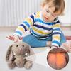 Breathing Stuffed Animal with Music & Light Sensory Soothing Plush Toy for Sleep Interactive Elephant Rabbit Toy for Kids Baby Soother