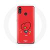 Case for Huawei P20 Lite BTS Bangtan Boys BT21 TATA V Red Background