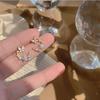 New Exquisite S925 Silver Needle Flower Butterfly Small Fresh Daily Literary Jewelry Birthday Party Lady Temperament Earrings