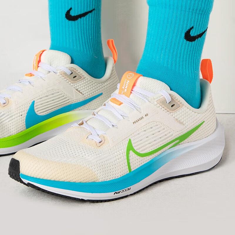 Nike Air Zoom Pegasus 40 GS Детские Бледно-слоновая кость Балтийский синий Активный зеленый FQ6863-131