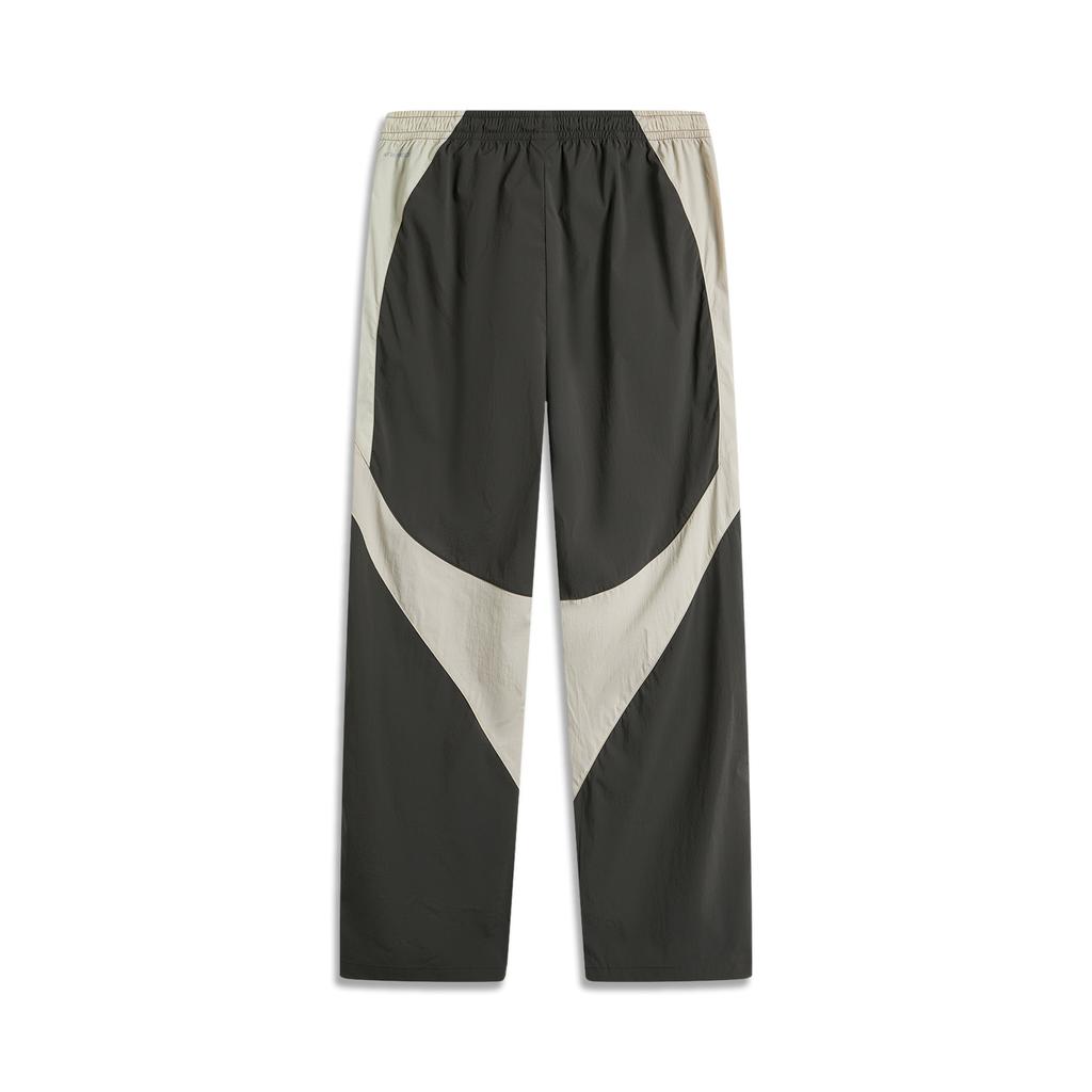 Li-Ning Anti-Five Series Spliced Mid-Rise Drawstring Comfortable Breathable Straight-Leg Sports Pants Men Pants Dark-Gray Oatmeal-Gray AYKU137-2