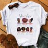 Fashion Casual Girls Letter Graphics Women's T-Shirt Summer Loose Tees 90S Short Sleeve O-Neck Blouses Ladies White Tops Clothes