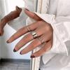 Chunky Punk Silver Color Skull Crown Finger Rings Set for Women Girl Female Vintage Star Sun Moon Knuckle Ring Jewelry New