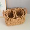 Handwoven Cotton Rope Makeup Holder Decorative Desktop Storage Basket Multipurpose Bedroom Organizer for Cosmetics