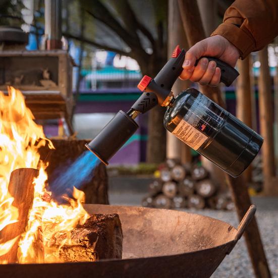 Пропановая горелка с предохранителем, регулируемым пламенем, горелка для костра для барбекю на открытом воздухе и выжигания сорняков, поджигатель угля (Нет бака)