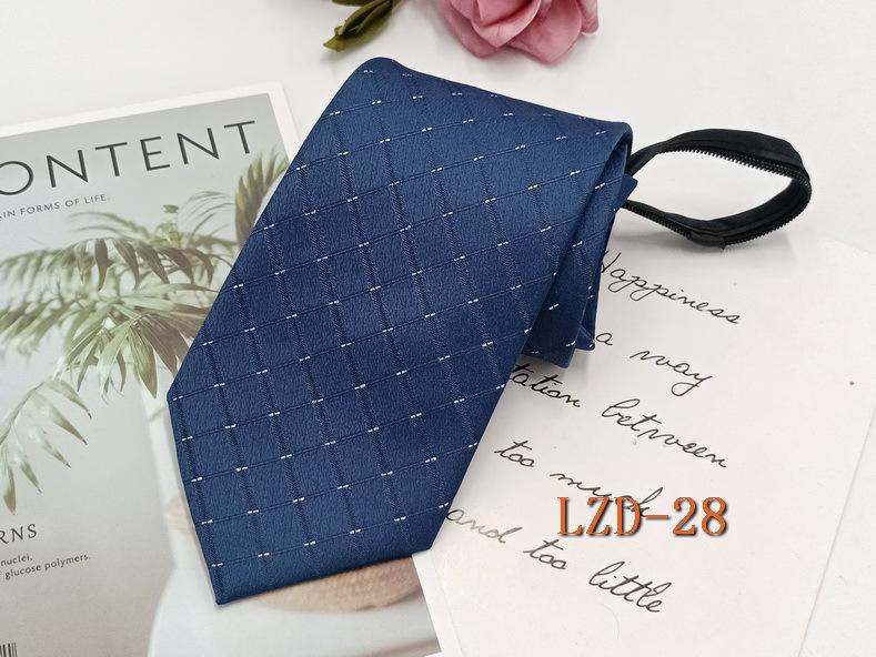 Мужской галстук на молнии с легкой затяжкой, без узла, полосатый, черный, 8 см