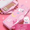Kawaii Pencil Cases Multifunction Cute Pen Box Back To School Office Supplies For Girl Japanese Korean Storage Bag Stationery