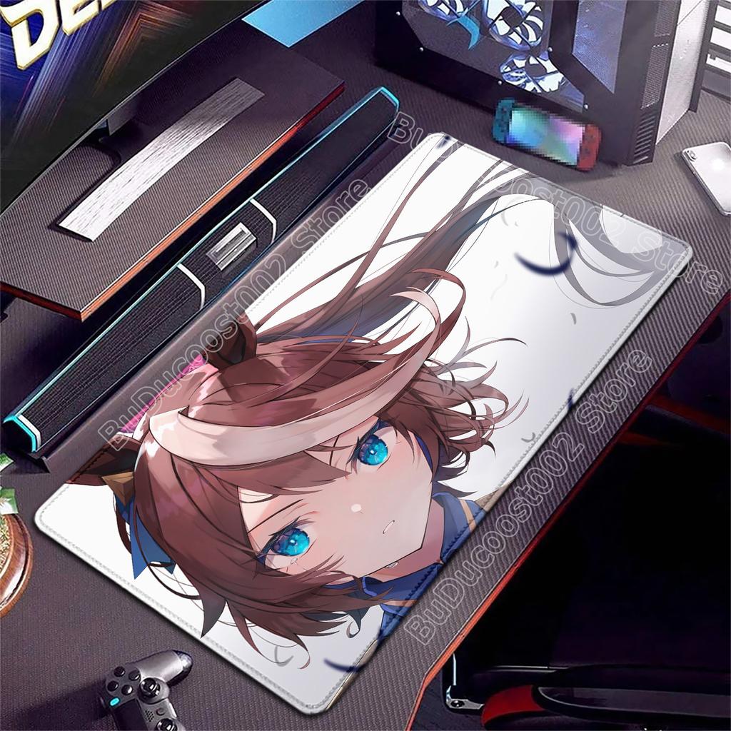 Umamusume Pretty Derby Токай Тейо Аниме Коврик для мыши Милый Красивый Нескользящий Резиновый Коврик для мыши Ноутбук Игровой Большой Коврик для клавиатуры Настольный коврик