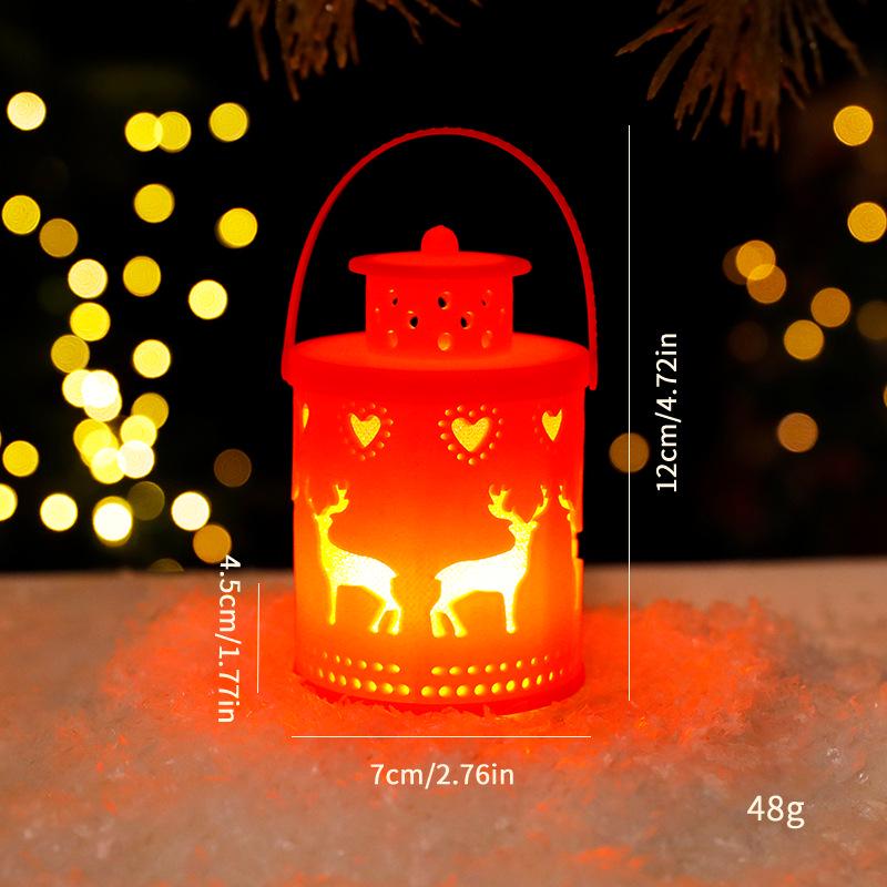 Nordic Christmas LED Lantern Ornaments - Creative Candle Lamp Decorations