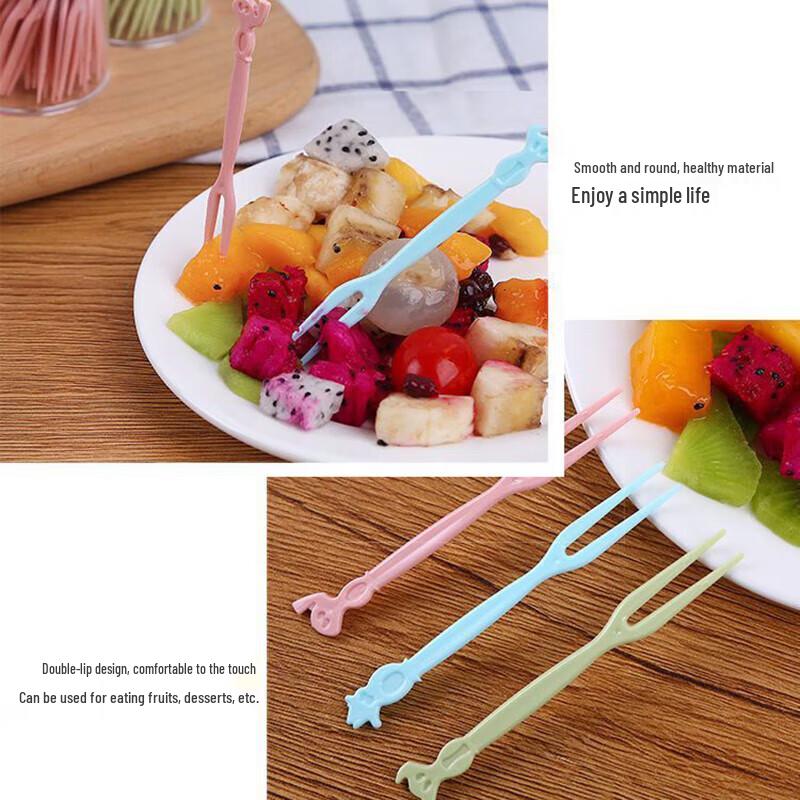 Одноразовые пластиковые вилки для торта и фруктов Pabei