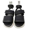 Great HERMES Sandals Geek strap black leather Women 37 RG231219Z Used