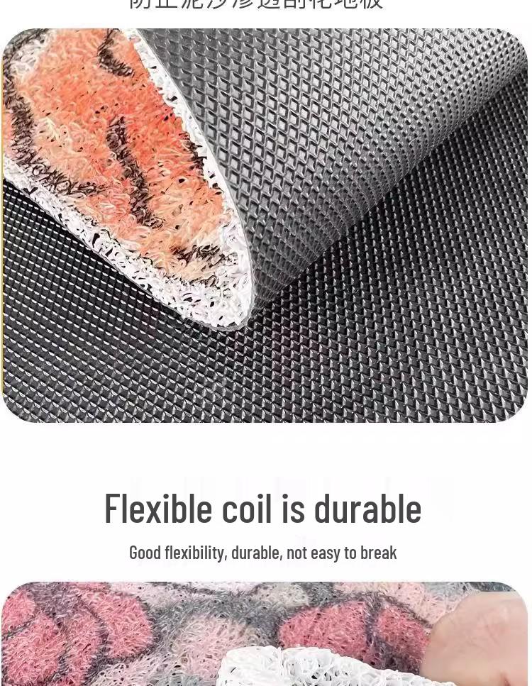 American Fun Scrape Entrance Mat: Wear-Resistant, Non-Slip Mud & Dirt Wiping Silk Ring Foot Pad