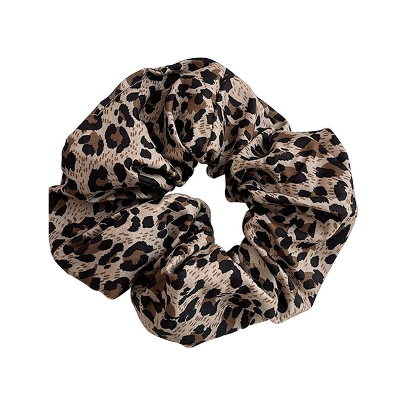 New Retro Leopard Print Large Hair Band, Simple And High-End Low Ponytail Large Intestine Hair Band, Tied Hair Headband, Women'S Hair Accessories