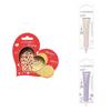 Kit pour biscuit en relief Coeur + 2 Stylos au chocolat blanc et lilas