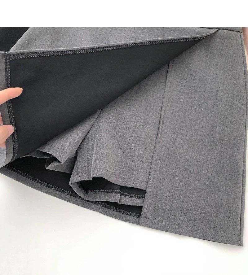 Женская юбка А-силуэта с разрезом и шортами, с высокой талией - Летняя мода 2024