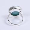 Кольцо с круглым драгоценным камнем из натурального ларимара, кольцо из твердого серебра 925 пробы, женское кольцо, подарок на годовщину дня рождения, кольцо ручной работы