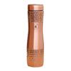 Pure Copper Water Bottle - 1L Hand Made | Hammered Pattern Bottle With Leak-Proof Lid | Ayurvedic Bottle For Health Benefits