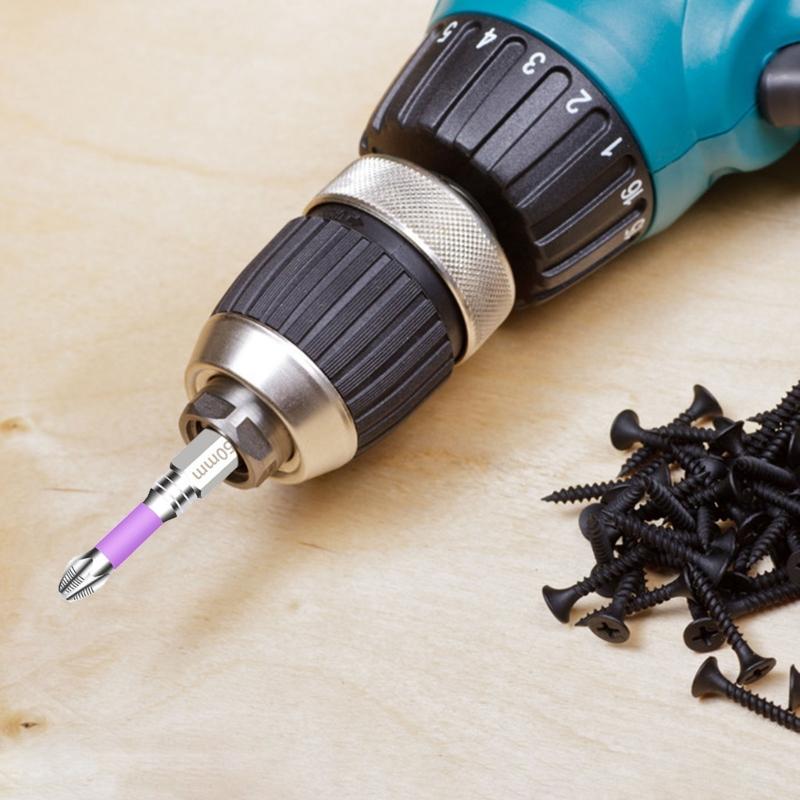 High Torque Chrome Plated Antislip Impacts Crosshead Screwdriver Bits Set, Magnetic Drill Heads Suitable for Power Tool