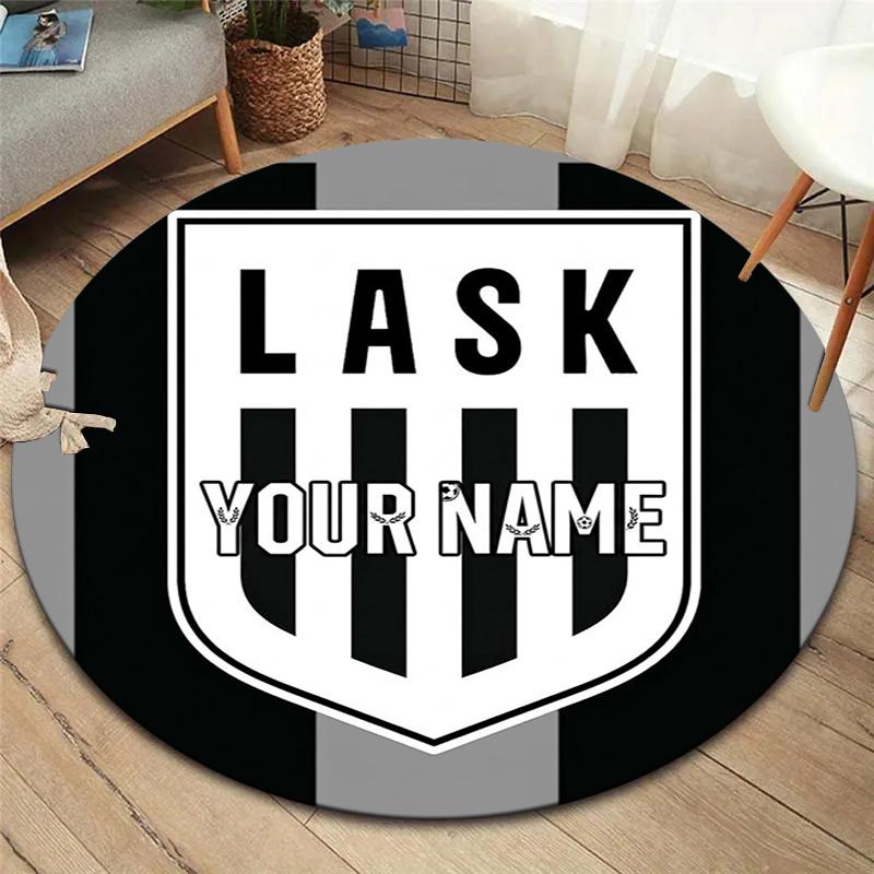 Ask Name Badge Custom Name Round Area Rug Carpet Rug For Living Room Bedroom Sofa Playroom Decor Nonslip Floor Mat
