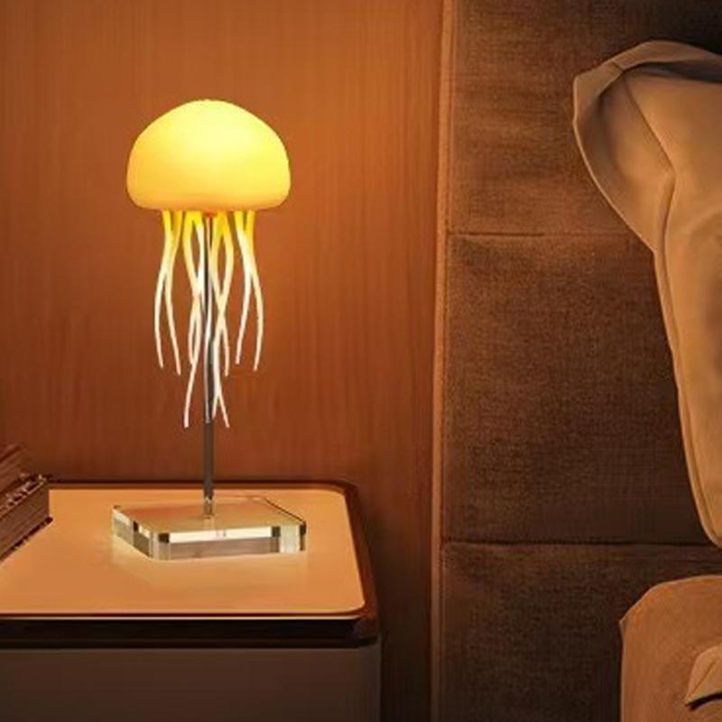 3D подвижная лампа-медуза, USB, умное голосовое управление, регулируемая яркость, смена цвета, креативный ночник, океанские аниме световые вывески, украшения