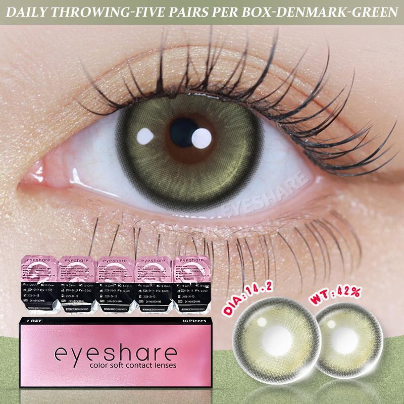 Eyeshare 1 Day Daily Lenses 5Pair Color Contact Lenses for Eyes 42% High Water Eye Contacts Disposable