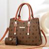 Women's Print Leather Letter Handbags and Card Bag Female Shoulder Crossbody Bag Luxury Ladies Messenger Casual Totes