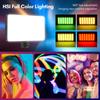 Карманный RGB-видеосвет, светодиодный заполняющий светильник, 2500K9000K, регулируемая яркость, 20 световых эффектов, встроенный аккумулятор
