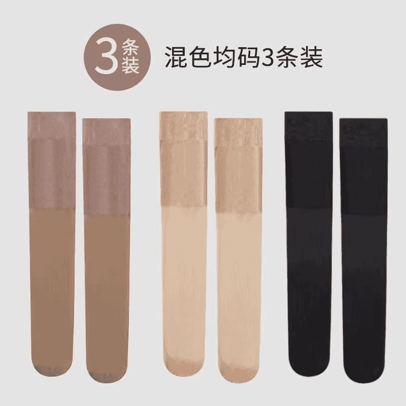 Air-conditioned room looks thin in summer, beautiful legs in spring and autumn, high tube non-slip knee socks, anti-hook silk and high elasticity,