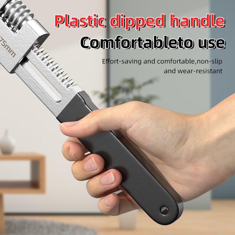 Универсальный разводной ключ F-типа, стальной многофункциональный ключ для раковины в ванной, бытовой большой гаечный ключ с открытым зевом для ремонта труб в ванной