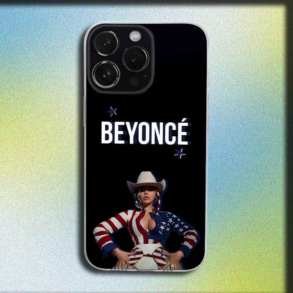 Чехол для телефона певицы B-Beyonce для iPhone 16,15,14,13,12,11 Plus,Pro,Max,XR,XS,X,Plus,SE,Mini Прозрачный Мягкий Чехол