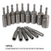 15PCS Set Electric Drill Socket Wrench Bit 5.5-19mm Hexagonal Adapter Household Tool Socket Adapter Garage Tools Car Accessories