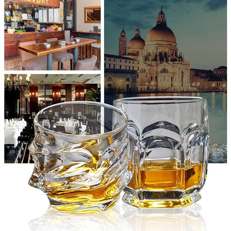 Хрустальный стакан для виски – Винтажный тамблер для скотча, бурбона, коньяка, водки, джина, для домашнего бара