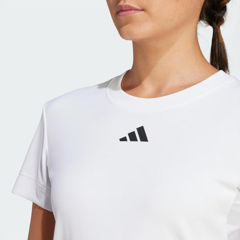 adidas Теннисная футболка Freelift с логотипом для женщин, топы, белая IK2261