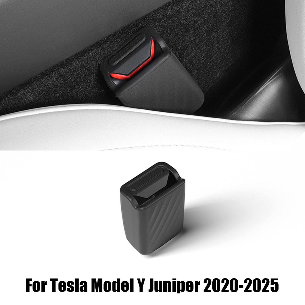 Для Tesla Y 2020-2025 Передний ремень Силиконовый защитник Полное покрытие для Model 3 Основание пряжки ремня Защитные крышки T6t2