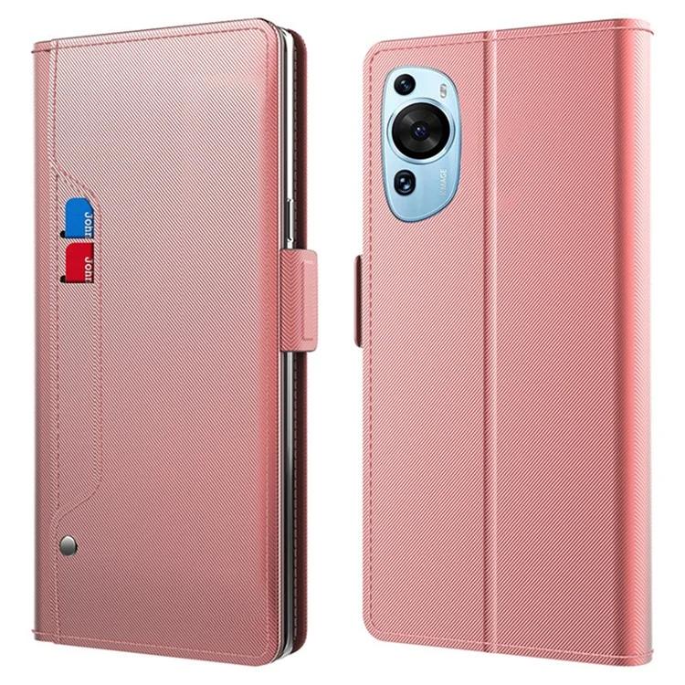 Для Huawei P60 Art Зеркало для макияжа Кожаный чехол для мобильного телефона Держатель для карт Чехол-подставка для мобильного телефона