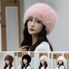 Fluffy Fur Bucket Hat Plush Mongolian Hat Women's Winter Windproof Thicken Cold Snowy Ear Warmer Cap
