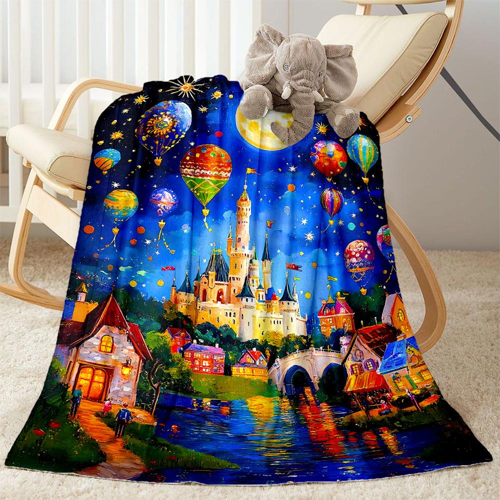 Castle Stars Blanket Soft & Cozy Great for Seaside Bed Office for All Occasions Warmthful Decor Perfect Gift for Relatives and Friends