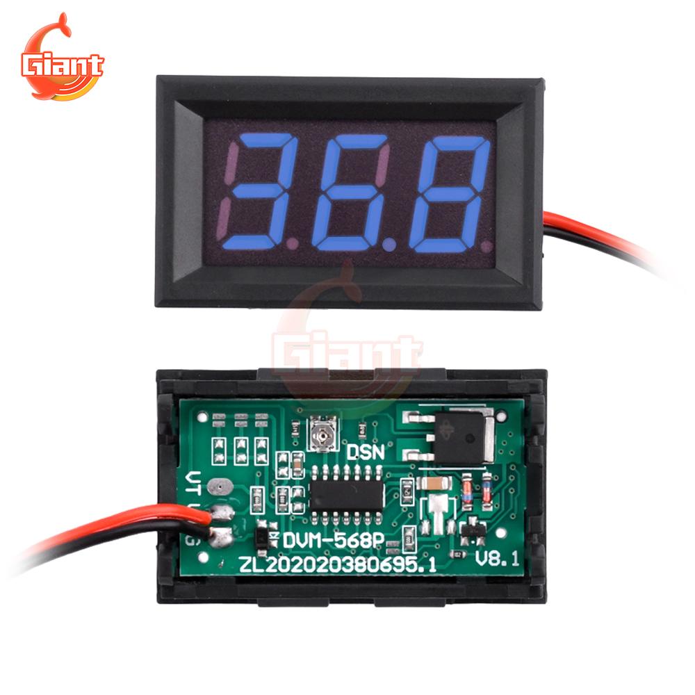 DC 5-120V Digital Voltmeter 3-Digit Display Two-wire Voltage Meter Tester DC High-voltage Volt Meter Gauge Volt Detector Tester