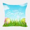Home Decoration Easter Pillowcase Rabbit Egg Print Pillowcase Living Room Sofa Cushion Cover Bedroom Bedside Pillowcase 45x45cm