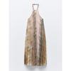 Za2024 Summer New Product Women's Clothes Vacation Style off-the-Shoulder Tie-Dye Hanging Collar Pleated Dress 3666096 330