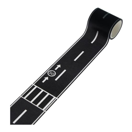 Дорожная лента, черная дорожная дорожка, дорожная лента для автомобиля, миниатюрный декор для кукольного домика, клейкая наклейка без остатков, игрушка для рукоделия для детей