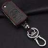 Jingyuqin Remote 3 Buttons Leather Car Key Case Cover For Mazda 2 3 5 6 RX8 MX5 Flip Remote Case Car Styling Auto Parts 2
