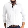New Men's Long-Sleeved Business Polo Shirt Men's Casual Loose-Fit T-Shirt