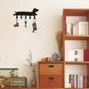 1pc Metal Key Rack Dog Sign Key Hooks Hanger Wall Mounted with 5 Hooks Home Indoor And Outdoor Decoration