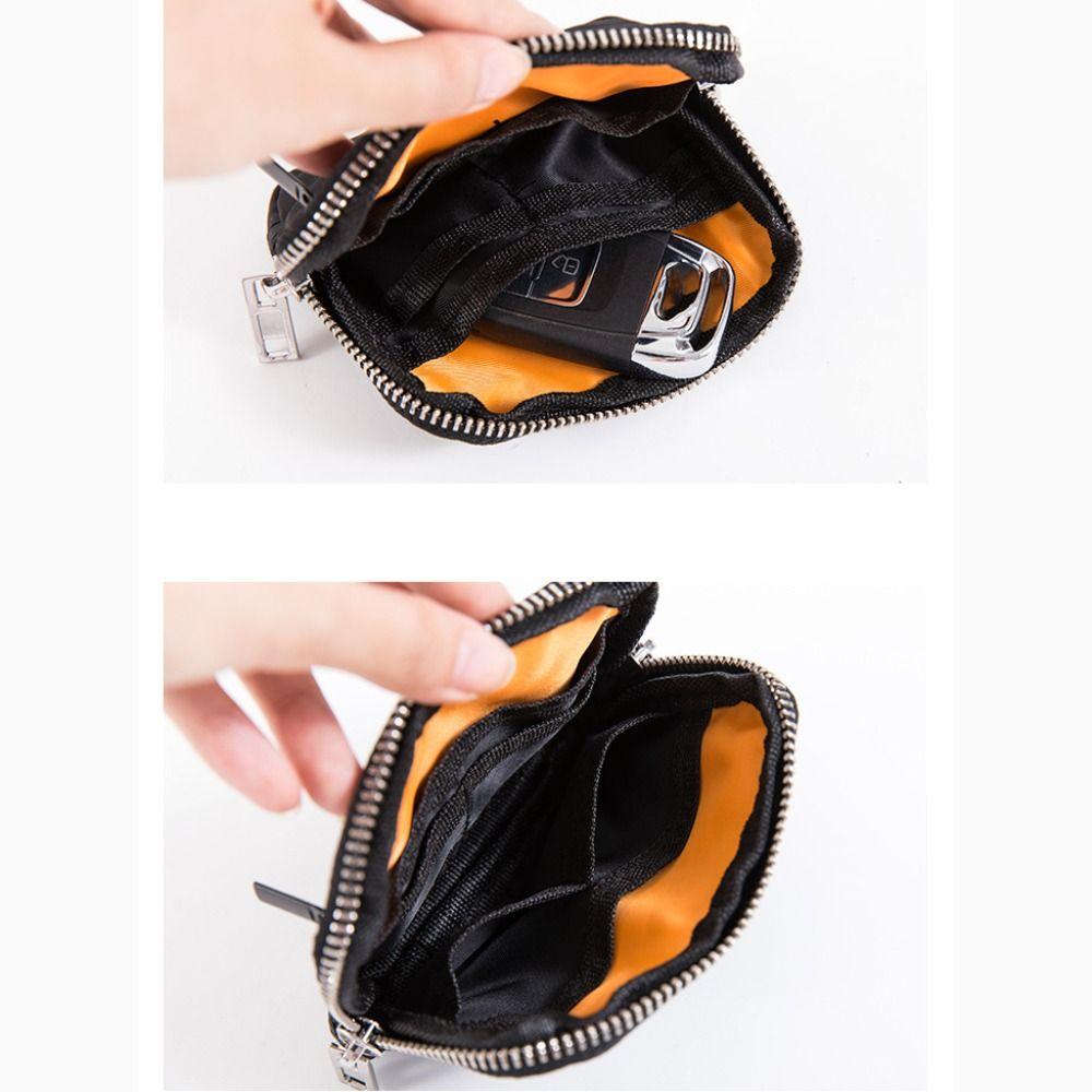 Portable Men Wallet RFID Anti-theft Mini Earbuds Storage Bag Square Nylon Coin Purse  Student