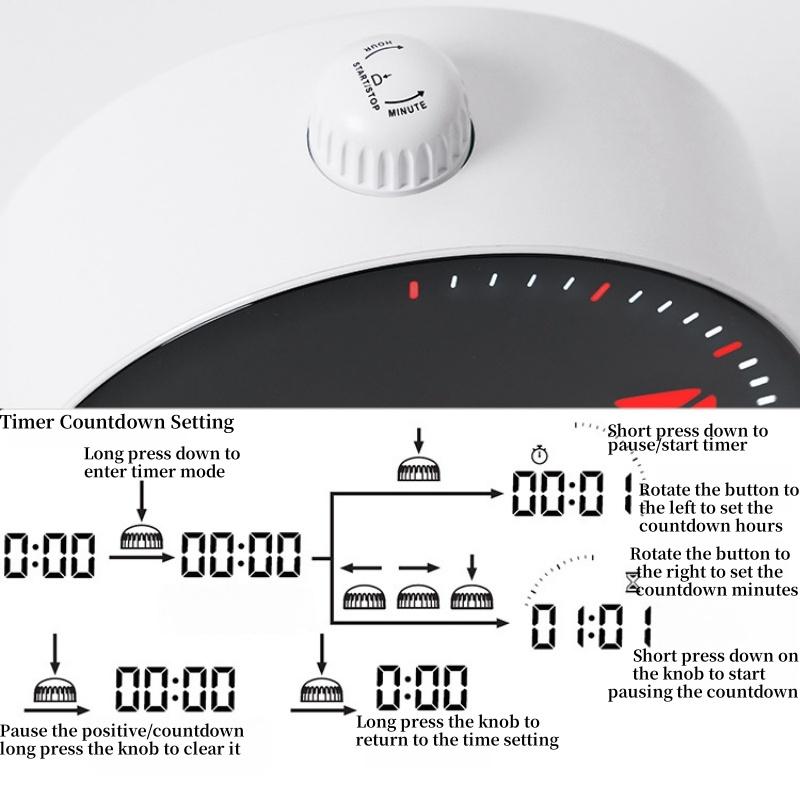 Светодиодный цифровой будильник с отображением даты и дня недели, 2 будильника, таймер обратного отсчета, секундная стрелка, прикроватные электронные часы, формат времени 12/24 часа, питание от USB