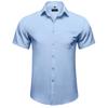 Men's Dress Shirt Short Sleeve Business Formal Shirt Regular Fit Button Up Shirts