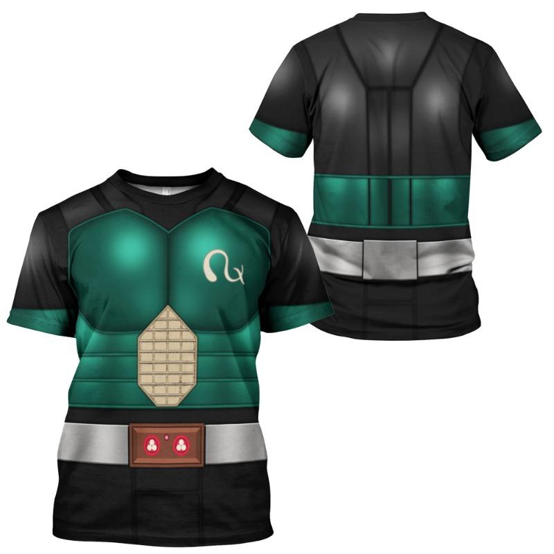 Футболки Kamen Rider W CycloneJoker Японское Токусацу Косплей 3D Печать Детские Футболки Летние Мужские/Женские Харадзюку Короткий Рукав Y2k Топ